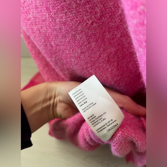 Free People Sweater Weather V-neck sweater pink knit pullover side hem slits - Picture 6 of 12